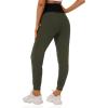 imageFoucome Womens Maternity Joggers Quick Dry Zipper Pockets Scrub Pants Pregnancy SweatpantsGreen