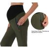 imageFoucome Womens Maternity Joggers Quick Dry Zipper Pockets Scrub Pants Pregnancy SweatpantsGreen