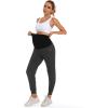 imageFoucome Womens Maternity Joggers Quick Dry Zipper Pockets Scrub Pants Pregnancy SweatpantsGrey