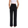 imageFoucome Womens Maternity Pants Casual Loose Wide Leg Cozy Pant Pregnancy Palazzo Lounge Trousers with Pockets2 Pack Black