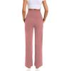 imageFoucome Womens Maternity Pants Casual Loose Wide Leg Cozy Pant Pregnancy Palazzo Lounge Trousers with Pockets2 Pack Blackpink
