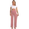 imageFoucome Womens Maternity Pants Casual Loose Wide Leg Cozy Pant Pregnancy Palazzo Lounge Trousers with Pockets2 Pack Blackpink