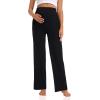 imageFoucome Womens Maternity Pants Casual Loose Wide Leg Cozy Pant Pregnancy Palazzo Lounge Trousers with PocketsBlack