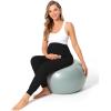 imageFoucome Womens Maternity Pants Stretchy Jogger Sweatpants Comfy Casual Pregnancy Workout Lounge Pants with Pockets2pack Black