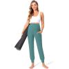 imageFoucome Womens Maternity Pants Stretchy Jogger Sweatpants Comfy Casual Pregnancy Workout Lounge Pants with Pockets2pack BlackDark Green