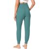 imageFoucome Womens Maternity Pants Stretchy Jogger Sweatpants Comfy Casual Pregnancy Workout Lounge Pants with Pockets2pack BlackDark Green
