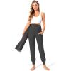 imageFoucome Womens Maternity Pants Stretchy Jogger Sweatpants Comfy Casual Pregnancy Workout Lounge Pants with Pockets2pack BlackDark Grey