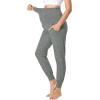 imageFoucome Womens Maternity Pants Stretchy Jogger Sweatpants Comfy Casual Pregnancy Workout Lounge Pants with PocketsMelange Grey