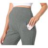 imageFoucome Womens Maternity Pants Stretchy Jogger Sweatpants Comfy Casual Pregnancy Workout Lounge Pants with PocketsMelange Grey