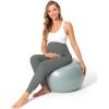 imageFoucome Womens Maternity Pants Stretchy Jogger Sweatpants Comfy Casual Pregnancy Workout Lounge Pants with PocketsMelange Grey
