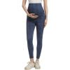 imageFoucome Maternity Jeans Over The Belly Trendy Stretch Skinny Denim Pants Pregnancy Jeggings with PocketsDark Blue