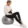 imageFoucome Fleece Lined Maternity Leggings Over The Belly Pregnancy Winter Thermal Warm Workout Yoga Pants2pack Black