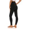 imageFoucome Fleece Lined Maternity Leggings Over The Belly Pregnancy Winter Thermal Warm Workout Yoga Pants2pack Black