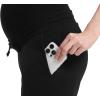 imageFoucome Maternity Fleece Lined Pants Winter Thermal Pregnancy Joggers Comfy Casual SweatpantsBlack
