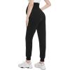 imageFoucome Maternity Fleece Lined Pants Winter Thermal Pregnancy Joggers Comfy Casual SweatpantsBlack