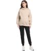 imageFoucome Maternity Fleece Lined Pants Winter Thermal Pregnancy Joggers Comfy Casual SweatpantsBlack