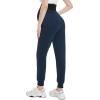 imageFoucome Maternity Fleece Lined Pants Winter Thermal Pregnancy Joggers Comfy Casual SweatpantsBlue