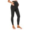 imageFoucome Womens Maternity Fleece Lined Leggings with Pockets Over The Belly Pregnancy Winter Warm Workout Yoga Pants2pack Black  Not Fleece Lined