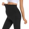imageFoucome Womens Maternity Fleece Lined Leggings with Pockets Over The Belly Pregnancy Winter Warm Workout Yoga Pants2pack Black