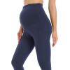 imageFoucome Womens Maternity Fleece Lined Leggings with Pockets Over The Belly Pregnancy Winter Warm Workout Yoga Pants2pack Blacknavy