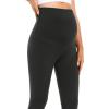 imageFoucome Womens Maternity Fleece Lined Leggings with Pockets Over The Belly Pregnancy Winter Warm Workout Yoga PantsBlack  Not Fleece Lined