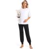 imageFoucome Womens Maternity Pants Comfy Lounge Workout Leggings Underbelly Stretchy Pregnancy Joggers Sweatpants2pack Black