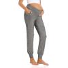 imageFoucome Womens Maternity Pants Comfy Lounge Workout Leggings Underbelly Stretchy Pregnancy Joggers SweatpantsHeather Grey
