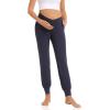 imageFoucome Womens Maternity Pants Comfy Lounge Workout Leggings Underbelly Stretchy Pregnancy Joggers SweatpantsNavy Blue