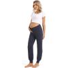 imageFoucome Womens Maternity Pants Comfy Lounge Workout Leggings Underbelly Stretchy Pregnancy Joggers SweatpantsNavy Blue