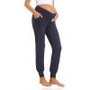imageFoucome Womens Maternity Pants Comfy Lounge Workout Leggings Underbelly Stretchy Pregnancy Joggers SweatpantsNavy Blue