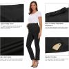 imageFoucome Womens Maternity Pants for Work Over The Belly Bootcut Dress Pants Stretch Pregnancy TrousersAblack