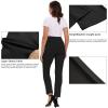 imageFoucome Womens Maternity Pants for Work Over The Belly Bootcut Dress Pants Stretch Pregnancy TrousersAblack
