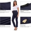 imageFoucome Womens Maternity Pants for Work Over The Belly Bootcut Dress Pants Stretch Pregnancy TrousersAnavy