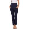 imageFoucome Womens Maternity Pants for Work Over The Belly Bootcut Dress Pants Stretch Pregnancy TrousersAnavy