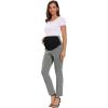 imageFoucome Womens Maternity Pants for Work Over The Belly Bootcut Dress Pants Stretch Pregnancy TrousersMelange Grey