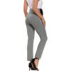 imageFoucome Womens Maternity Pants for Work Over The Belly Bootcut Dress Pants Stretch Pregnancy TrousersMelange Grey