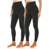 imageFoucome Womens Maternity Fleece Lined Leggings with Pockets Over The Belly Pregnancy Winter Warm Workout Yoga Pants2pack Black  Not Fleece Lined