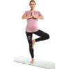 imageFoucome Womens Maternity Leggings Over The Belly Cutout Ripped Buttery Soft Workout Yoga PantsBlack