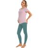 imageFoucome Womens Maternity Leggings Over The Belly Full Length Pregnancy Yoga Pants Active Wear Workout Leggings2 Pack  BlackGreen
