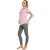 imageFoucome Womens Maternity Leggings Over The Belly Full Length Pregnancy Yoga Pants Active Wear Workout Leggings2 Pack  BlackHeather Grey
