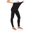 imageFoucome Womens Maternity Leggings Over The Belly Pregnancy Active Workout Yoga Tights Pants2pack  Black