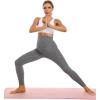 imageFoucome Womens Maternity Leggings Over The Belly Pregnancy Active Workout Yoga Tights Pants2pack  Blackheather Grey