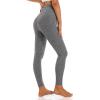 imageFoucome Womens Maternity Leggings Over The Belly Pregnancy Active Workout Yoga Tights Pants2pack  Blackheather Grey