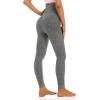 imageFoucome Womens Maternity Leggings Over The Belly Pregnancy Yoga Pants Workout Athletic Leggings3pack Black2heather Grey  89
