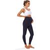 imageFoucome Womens Maternity Leggings with Pockets Over The Belly Pregnancy Workout Leggings Stretch Soft Athletic Yoga Pants2pack  Blacknavy