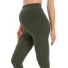 imageFoucome Womens Maternity Leggings with Pockets Over The Belly Pregnancy Workout Leggings Yoga Active Work Pants2pack Blackgreen