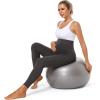 imageFoucome Womens Maternity Leggings with Pockets Over The Belly Pregnancy Workout Leggings Yoga Active Work Pants2pack Blackgrey