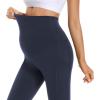 imageFoucome Womens Maternity Leggings with Pockets Over The Belly Pregnancy Workout Leggings Yoga Active Work Pants3pack Blackgreynavy