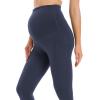 imageFoucome Womens Maternity Leggings with Pockets Over The Belly Pregnancy Workout Leggings Yoga Active Work Pants3pack Blackgreynavy