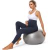 imageFoucome Womens Maternity Leggings with Pockets Over The Belly Pregnancy Workout Leggings Yoga Active Work Pants3pack Blackgreynavy